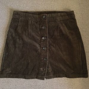 Short corduroy skirt
